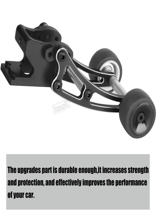 hopsupRC RC Adjustable Wheelie Bar Set Upgrades Part for 1/14 MJX 14209 14210 H14BM,Aluminum Adjustable Front Stand Up Wheel Hops Up,Black - Image 4